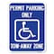 Signmission Georgia ADA Handicapped Parking Accessible Permit Parking Only Tow-Away Zone with Sym, A-1824-23935 A-1824-23935 - alternate 1
